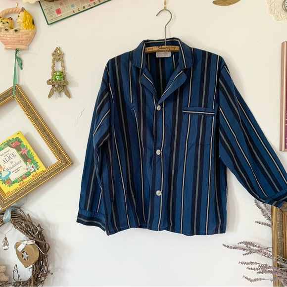 Oscar de la Renta Women's Soft Button Up Sleep Shirt Size Medium Blue - Picture 1 of 3